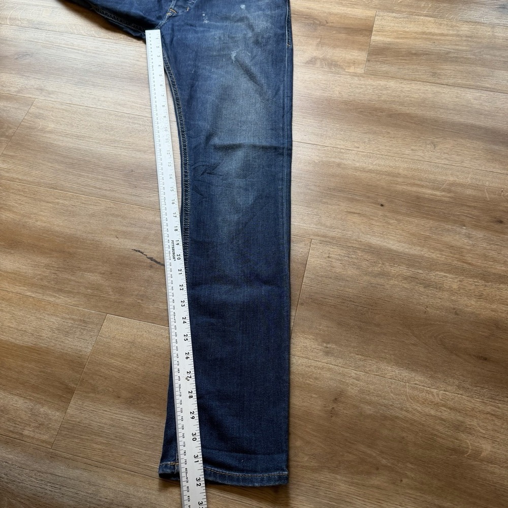 Diesel Jeans Men 28x32 Blue Tepphar Slim Carrot Stretch Denim Dark 0688A (Tag30) - Picture 12 of 14